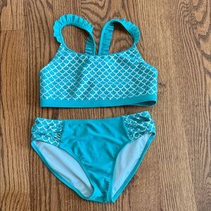 Cat & Jack Kids Bikini in Teal with Scale Pattern